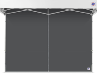 EZ-UP Seitenwand, Professional Mid-Zip, 2.5x2.5, Grau