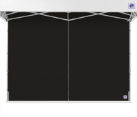 EZ-UP Seitenwand, Professional Mid-Zip, 2.5x2.5, Schwarz